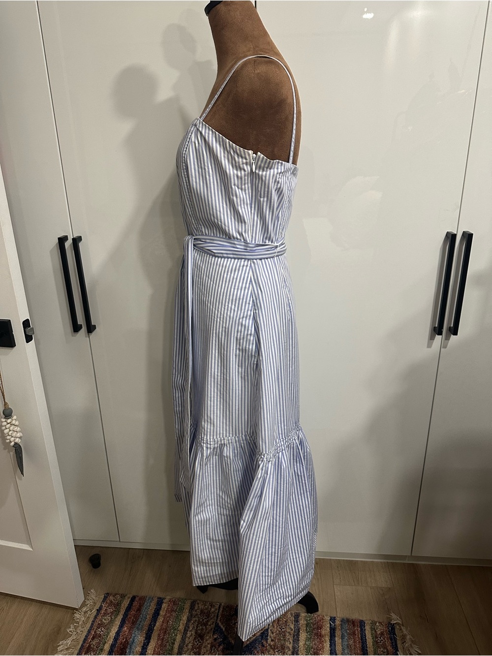 Banana Republic Light Blue & White Striped Tie-Waist Maxi Dress - Picture 6 of 14